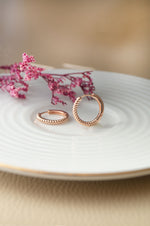 Twisting Glam Gold Plated Sterling Silver Hoop Earrings