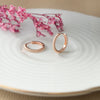 Twisting Glam Rose Gold Plated Sterling Silver Hoop Earrings
