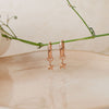 Twinkling Star Charm Rose Gold Plated Sterling Silver Hoop Earrings
