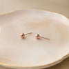 Classic Ball Rose Gold Plated Sterling Silver Stud Earrings