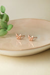 Fluttering Butterflies Gold Plated Sterling Silver Stud Earrings