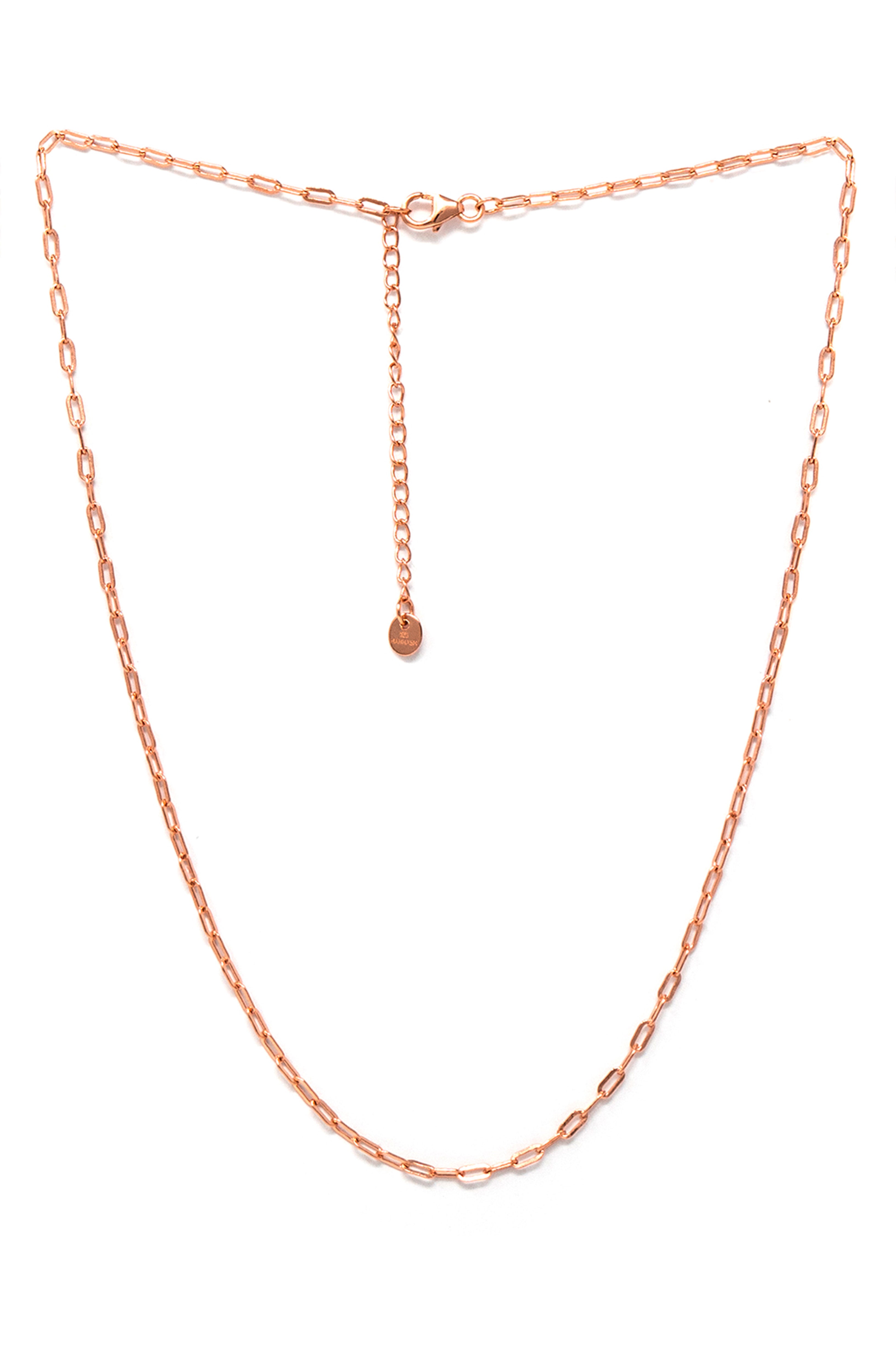 Rose gold on sale paperclip chain