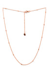 Granulated Station Rose Gold Plated Sterling Silver Chain