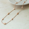 Cuboidal Game Rose Gold Plated Sterling Silver Chain