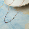 Stationed Evil Eye Rose Gold Plated Sterling Silver Chain