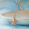 Cool Star Rose Gold Plated Sterling Silver Chain Necklace