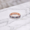 Evil Eye Eternity Rose Gold Plated Sterling Silver Ring