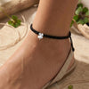 Lucky Clover Sterling Silver Thread Anklet