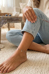 Blinging Star Charm Sterling Silver Anklet