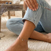 Blinging Star Charm Sterling Silver Anklet