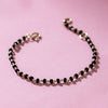 Classic Black Beads Sterling Silver Chain Kids Nazariya Bracelet