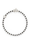Classic Black Beads Sterling Silver Chain Kids Nazariya Bracelet