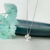 Good Luck Clover Sterling Silver Charm Pendant With Chain