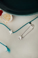 Good Luck Clover Sterling Silver Rakhi With Lumba Combo