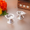 Auspicious Pooja 925 Sterling Silver Diya Stand - Set Of 2