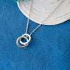 Entangled Circles Sterling Silver Chain Necklace