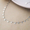 Charming Tiny Circles Sterling Silver Chain Necklace