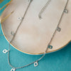 Leaflet Heart Charms Sterling Silver Chain Necklace