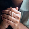 Wrapped Along Cross Sterling Silver Statement Ring