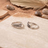 Intricate Leaf Sterling Silver Adjustable Toe Ring