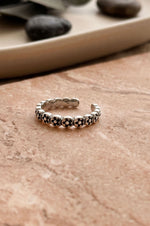 Flower Trail Sterling Silver Adjustable Toe Ring
