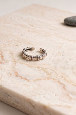 Stylish Banboo Sterling Silver Adjustable Toe Ring