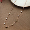 Oval Balls Cutting Eye Two Tone Rose Gold Plated Sterling Silver Chain