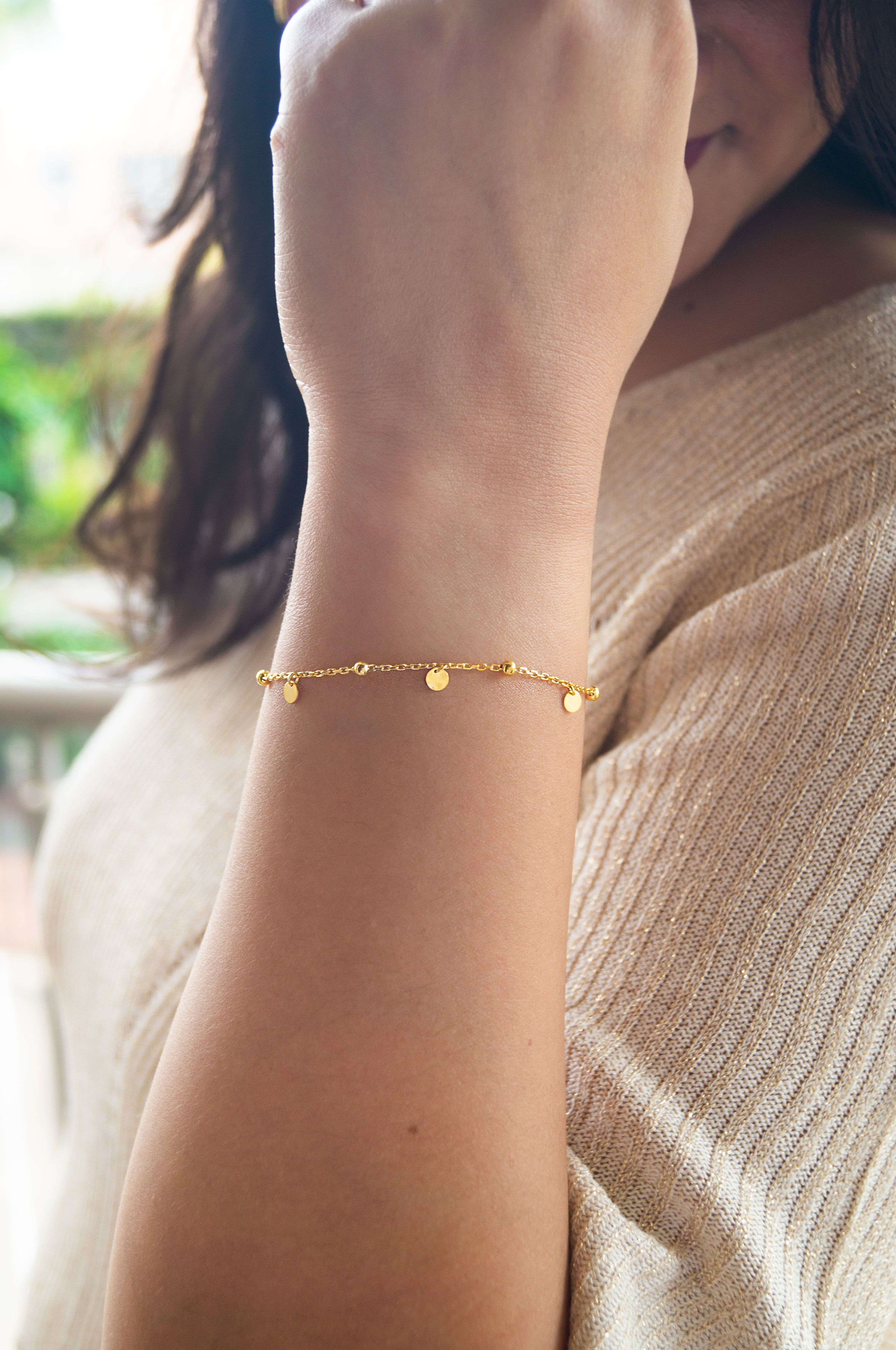 BaubleBar Pavé Gold Chain Bracelet | Anthropologie