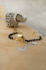 Lucky Baby Elephant Gold Plated Sterling Silver Chain Kids Nazariya Bracelet