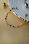 Pretty Beads Gold Plated Sterling Silver Chain Kids Nazariya Bracelet