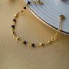 Pretty Beads Gold Plated Sterling Silver Chain Kids Nazariya Bracelet