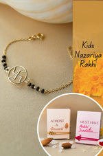 Swastik Gold Plated Sterling Silver Nazariya Bracelet Kids Rakhi