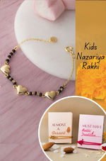 Heart Trails Gold Plated Sterling Silver Nazariya Bracelet Kids Rakhi