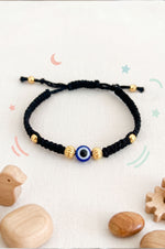 Cute Evil Eye Sterling Silver Kids Nazariya Adjustable Bracelet