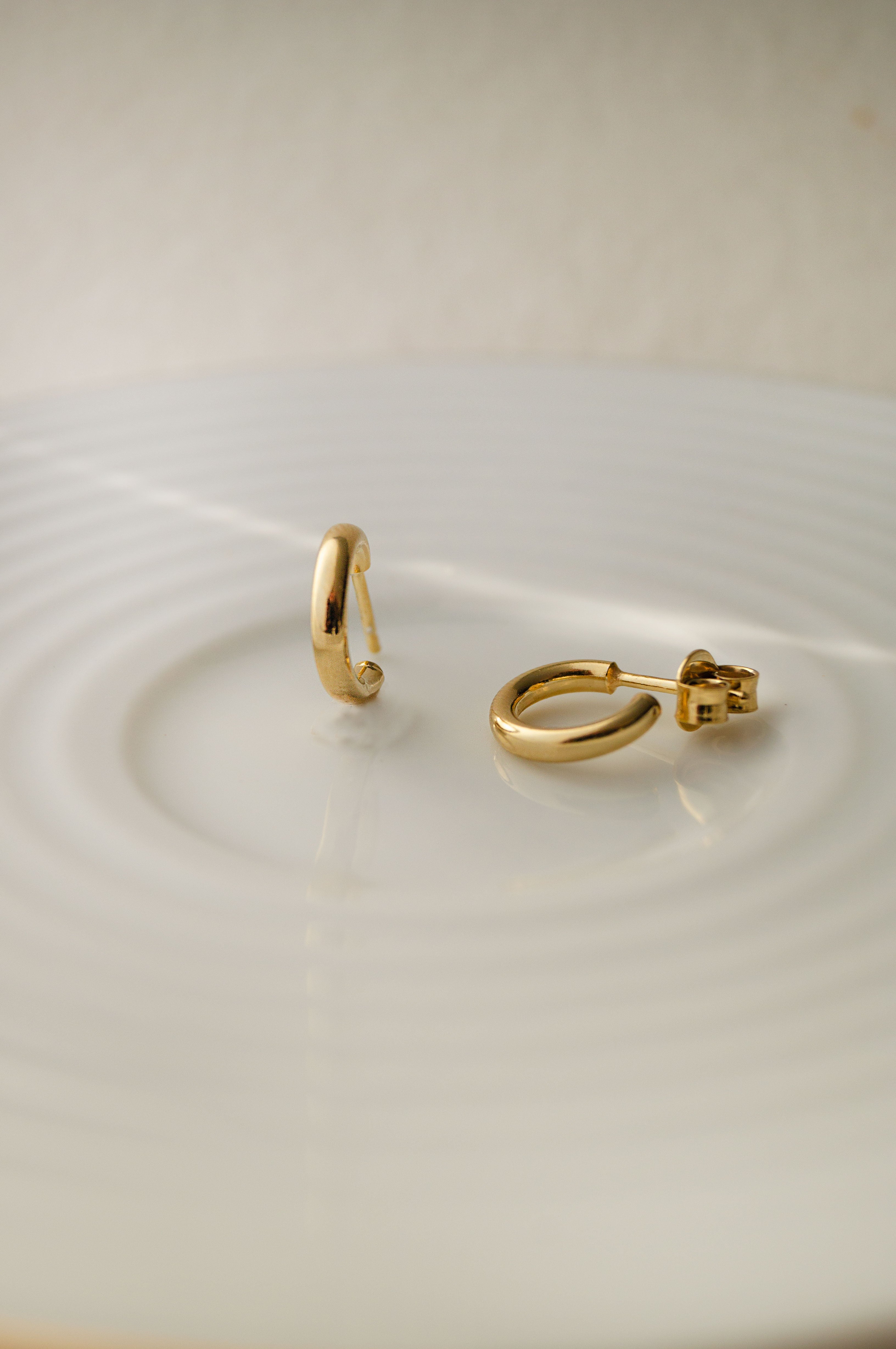 Shop Rubans Voguish Gold Plated Circular Hoop Earrings Online at Rubans
