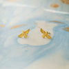 Graceful Bird Gold Plated Sterling Silver Stud Earrings