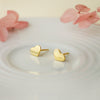 Classic Heart Gold Plated Sterling Silver Stud Earrings