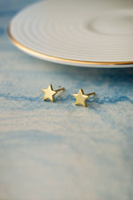 Shining Star Rose Gold Plated Sterling Silver Stud Earrings