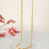 Classic Paper Clip Gold Plated Sterling Silver Chain