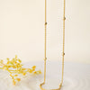 Granulated Station Gold Plated Sterling Silver Chain