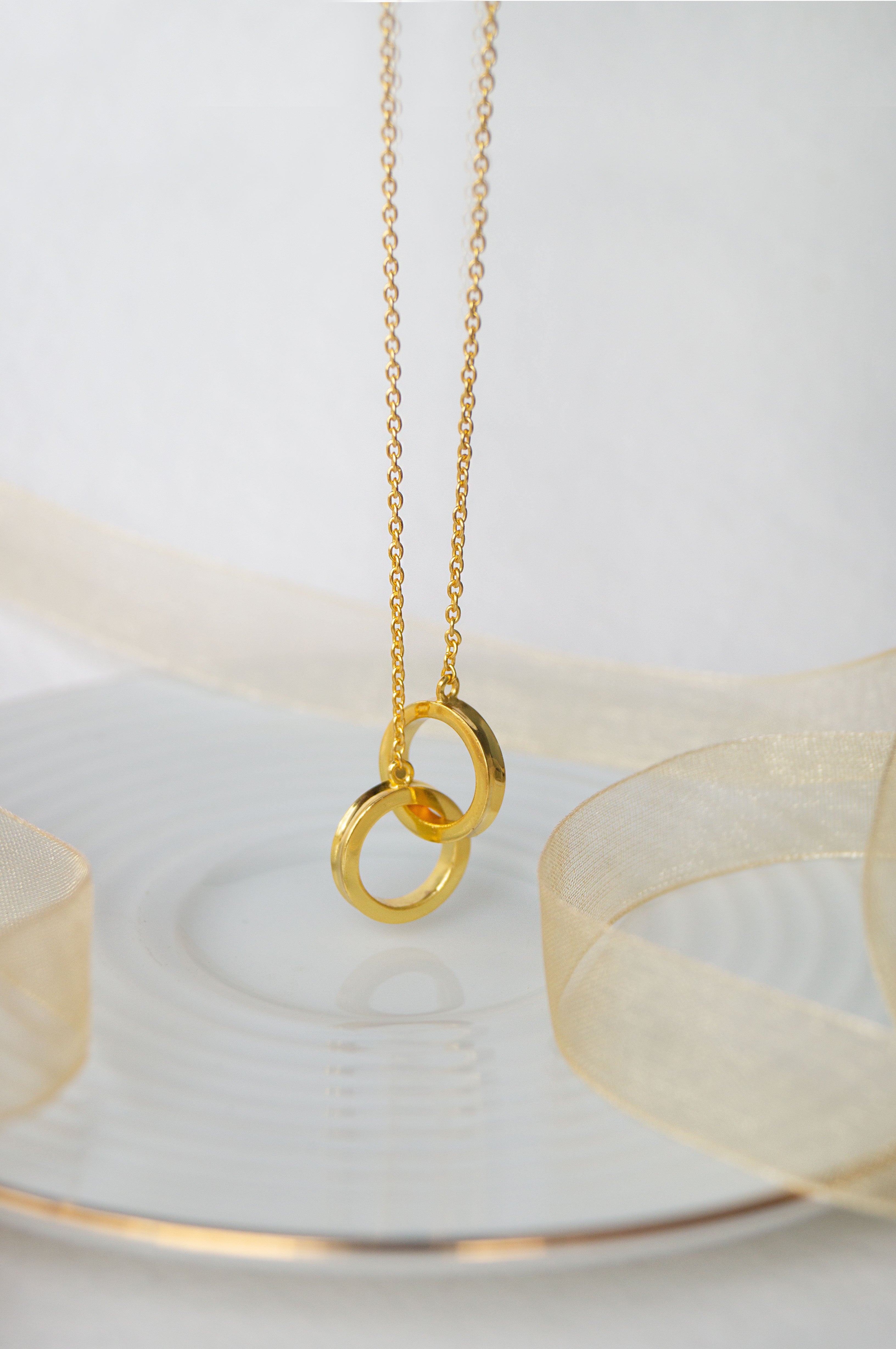 Entangled Circles Sterling Silver Chain Necklace | 925 Silver Jewelry ...