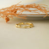 Pretty Wave Gold Plated Sterling Silver Adjustable Ring