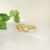 Classic Infinity Gold Plated Sterling Silver Adjustable Ring