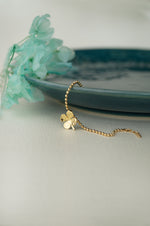 Good Luck Clover Gold Plated Sterling Silver Watch Charm Lumba Rakhi