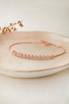 Blinging Clusters Rose Gold Plated Sterling Silver Chain Bracelet