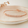 Blinging Clusters Rose Gold Plated Sterling Silver Chain Bracelet