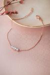 Past Present Future Rose Gold Plated Sterling Silver Chain Bracelet