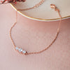 Past Present Future Rose Gold Plated Sterling Silver Chain Bracelet