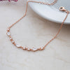 Sleek Ornate Rose Gold Plated Sterling Silver Chain Bracelet
