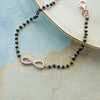 Together Till Infinity Rose Gold Plated Sterling Silver Mangalsutra Bracelet